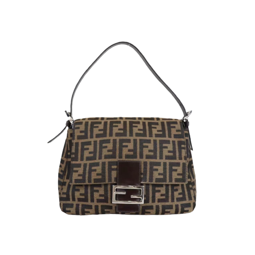 Rank A｜ FENDI Zucca Mamma Baguette Shoulder Bag ｜072005