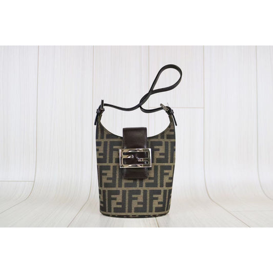 Rank A ｜ FENDI Zucca Mamma Baguette Shoulder Bag ｜042105