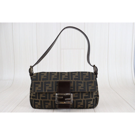 Rank A ｜ FENDI Zucca Mamma Baguette Shoulder Bag ｜23010602