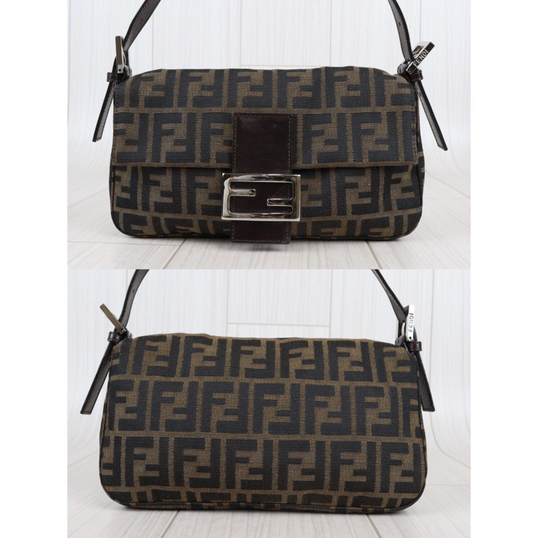 Rank A｜ FENDI Zucca Mamma Baguette Shoulder Bag ｜23040404