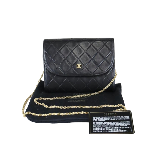 Rank A ｜ CHANEL Mini Coco Mark Matrasse Lambskin Chain Shoulder Bag ｜091302