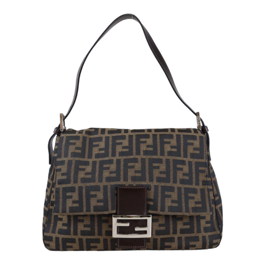 Rank A｜ FENDI Zucca Mamma Baguette Shoulder Bag ｜23011302