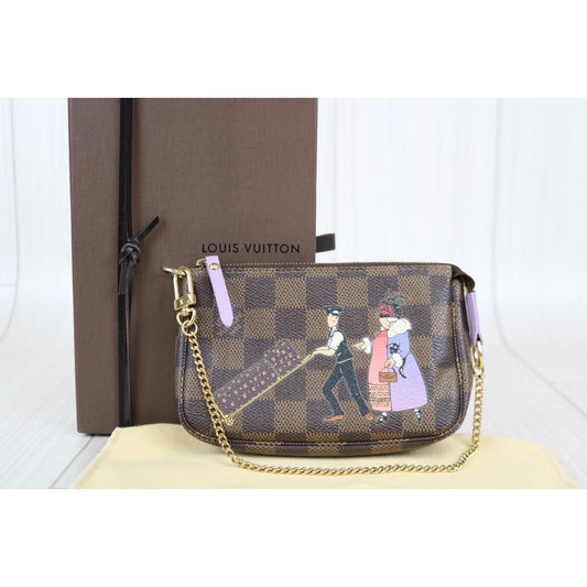 Rank A ｜ LV Damier Mini Pochette Accessoir ｜031710