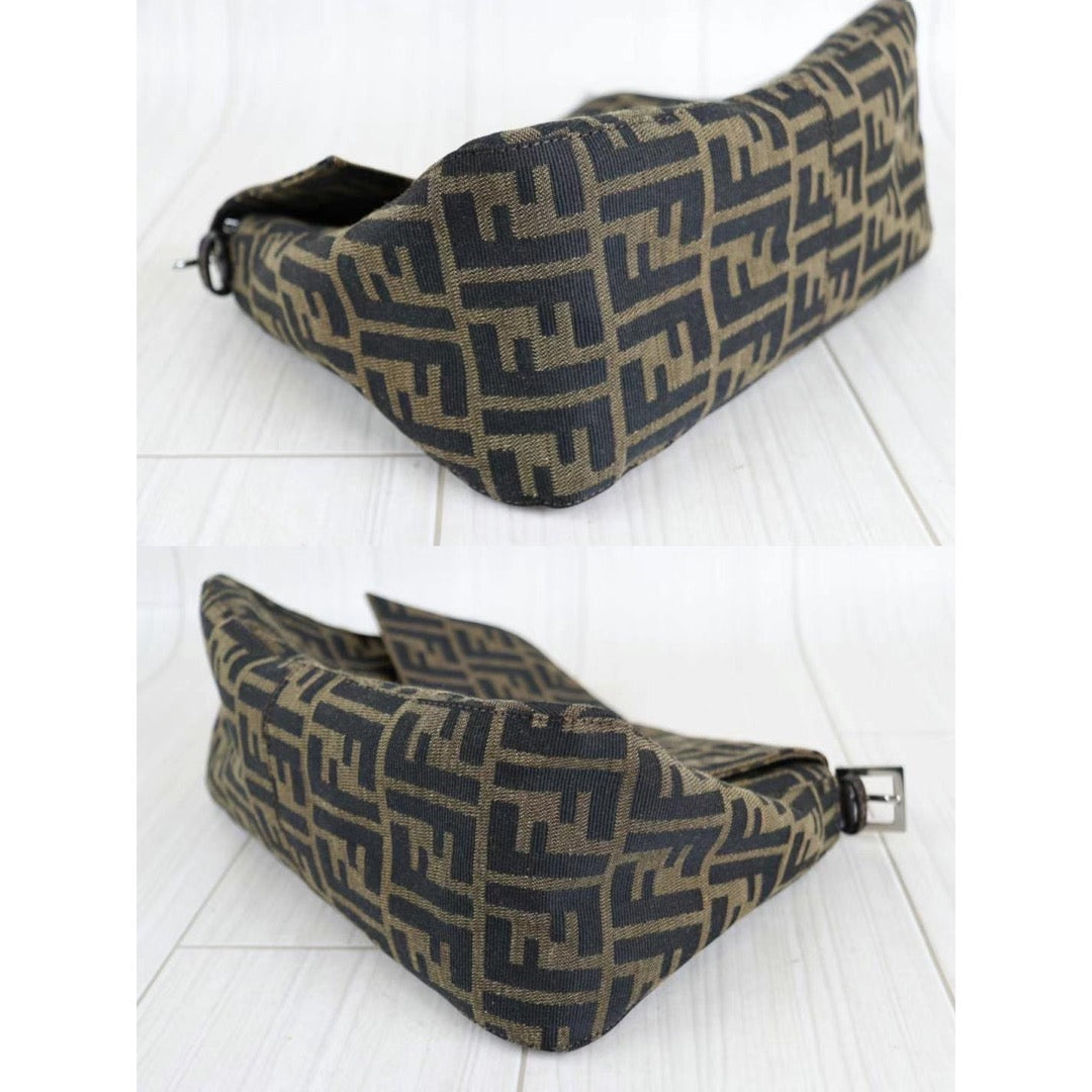 Rank A｜ FENDI Zucca Mamma Baguette Shoulder Bag ｜22120507