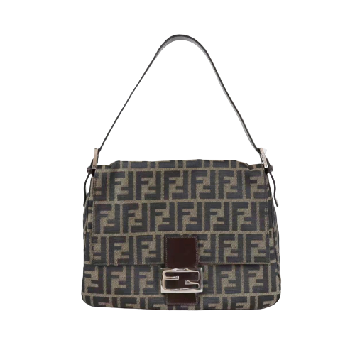 Rank A｜ FENDI Zucca Mamma Baguette Shoulder Bag ｜080505