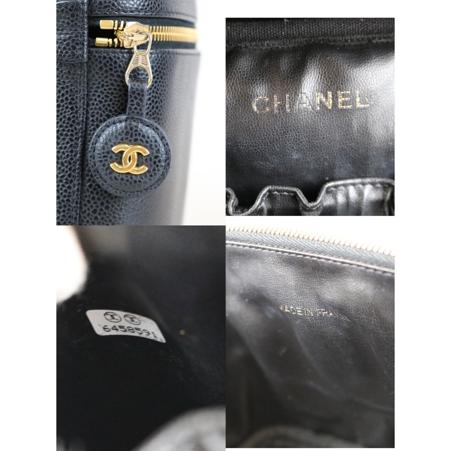 Rank A ｜ CHANEL Caviar Skin Vanity Handbag ｜062508