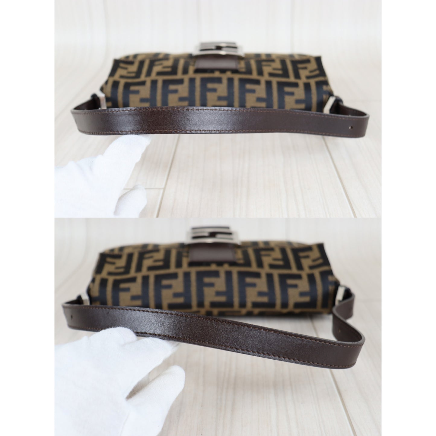 Rank A ｜ FENDI Zucca Mamma Baguette Shoulder Bag ｜090204