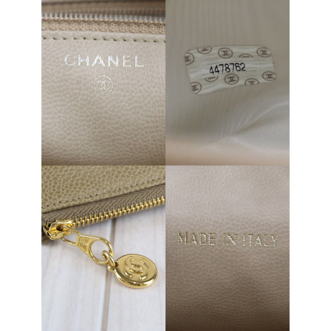 Rank A ｜ CHANEL Caviar Skin Cosmetic Pouch ｜23022410