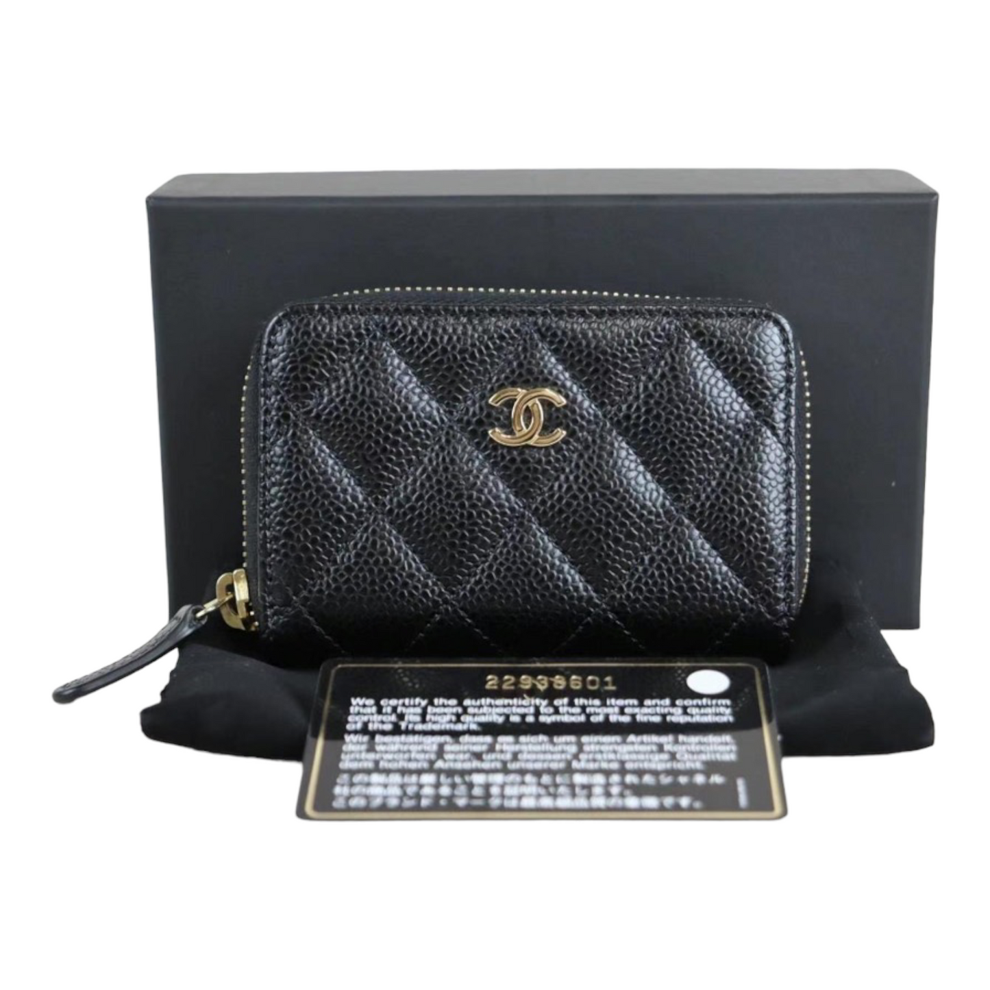 Rank A ｜Chanel Caviar Skin Card Holders｜22120504