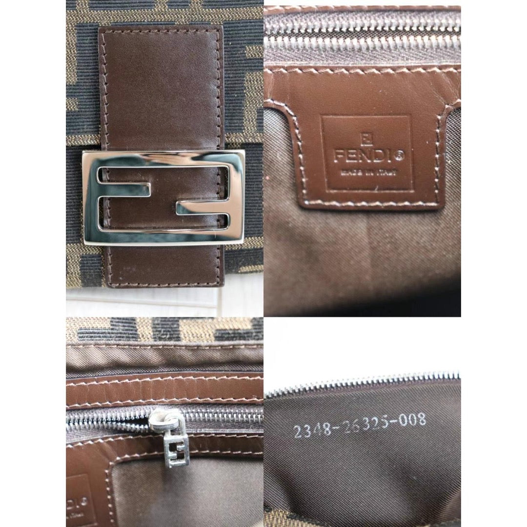 Rank A｜ FENDI Zucca Mamma Baguette Shoulder Bag ｜22120507
