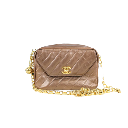 Rank A ｜ CHANEL Vintage  Lamb Skin Chain Shoulder Bag ｜041208