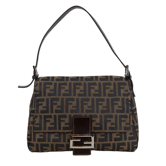 Rank A｜ FENDI Zucca Mamma Baguette Shoulder Bag ｜22122701