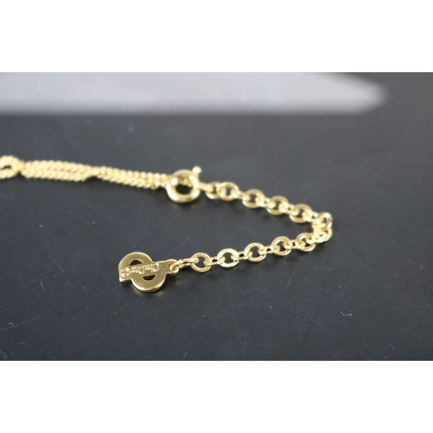 Rank A ｜ Dior Earring Necklace Set Gold｜063009