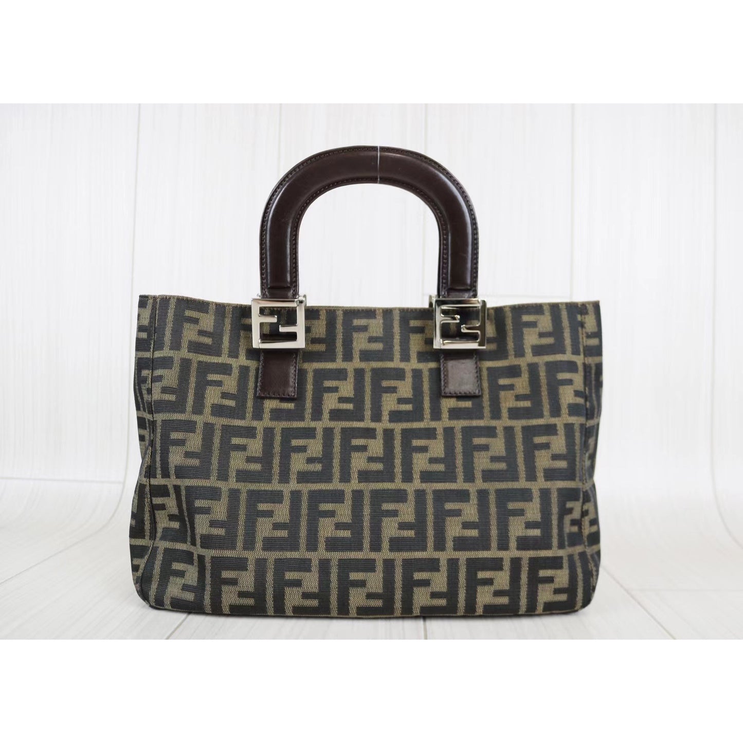 Rank A ｜ FENDI Zucca Mamma HandBag ｜053107