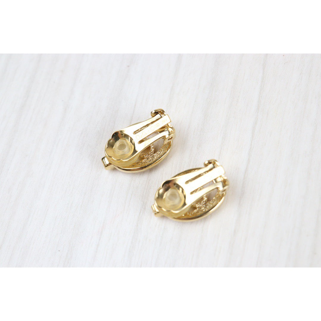 Rank SA ｜ Dior Earring Gold Rhinestone｜22120107