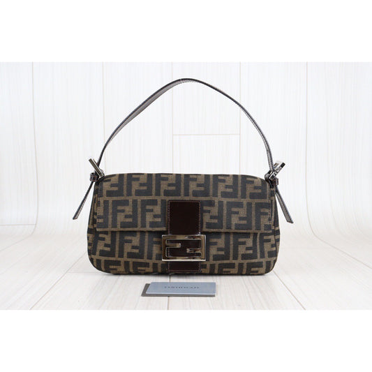 Rank A ｜ FENDI Zucca Mamma Baguette Shoulder Bag ｜23020704