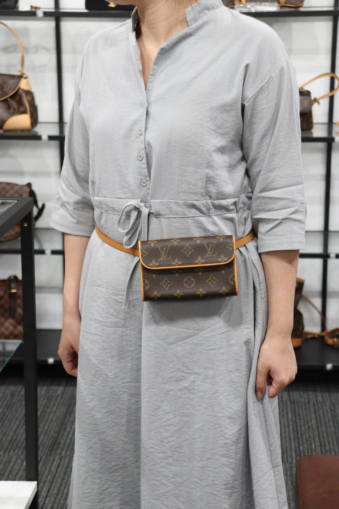 Rank A | LV Monogram Pochette Florentine Waist Bag S|23031505