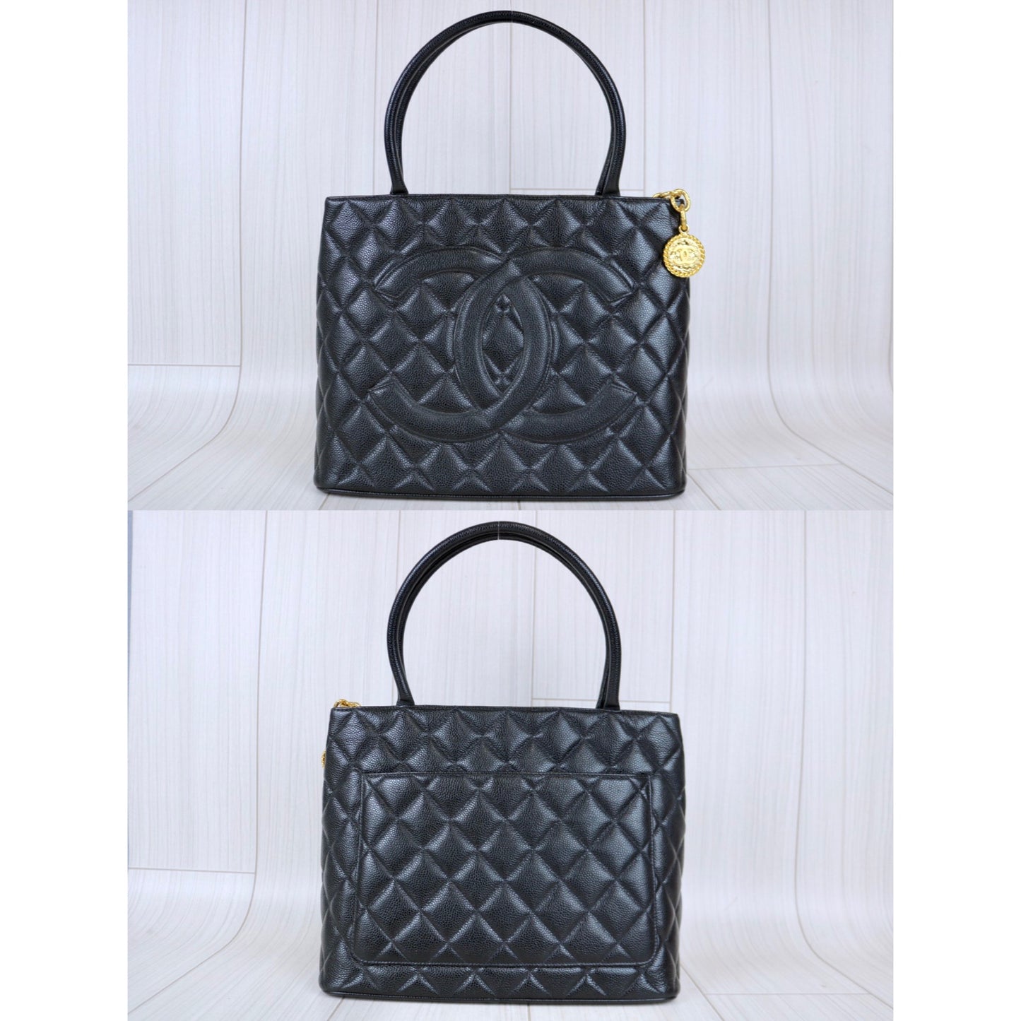 Rank A ｜ CHANEL Caviar Skin Leather Calf Leather Tote Bag｜032423