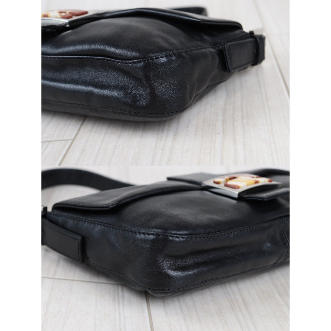 Rank A｜ FENDI Lamb Leather Baguette Shoulder Bag ｜23041701