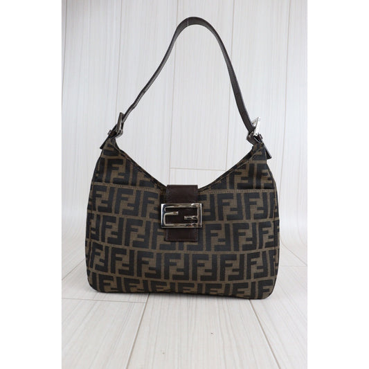 Rank A｜ FENDI Zucca Mamma Shoulder Bag ｜23032306