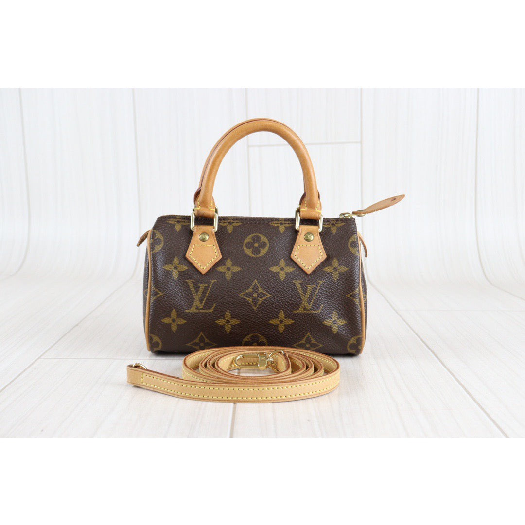 Rank A LV Monogram Mini Speedy Handbag 23021609 BRAND GET