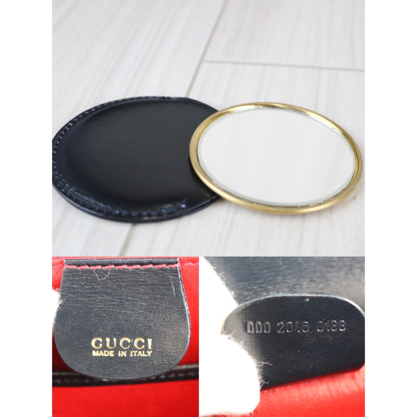 Rank A ｜ GUCCI Bamboo Box Leather Navy Hand Bag ｜070404