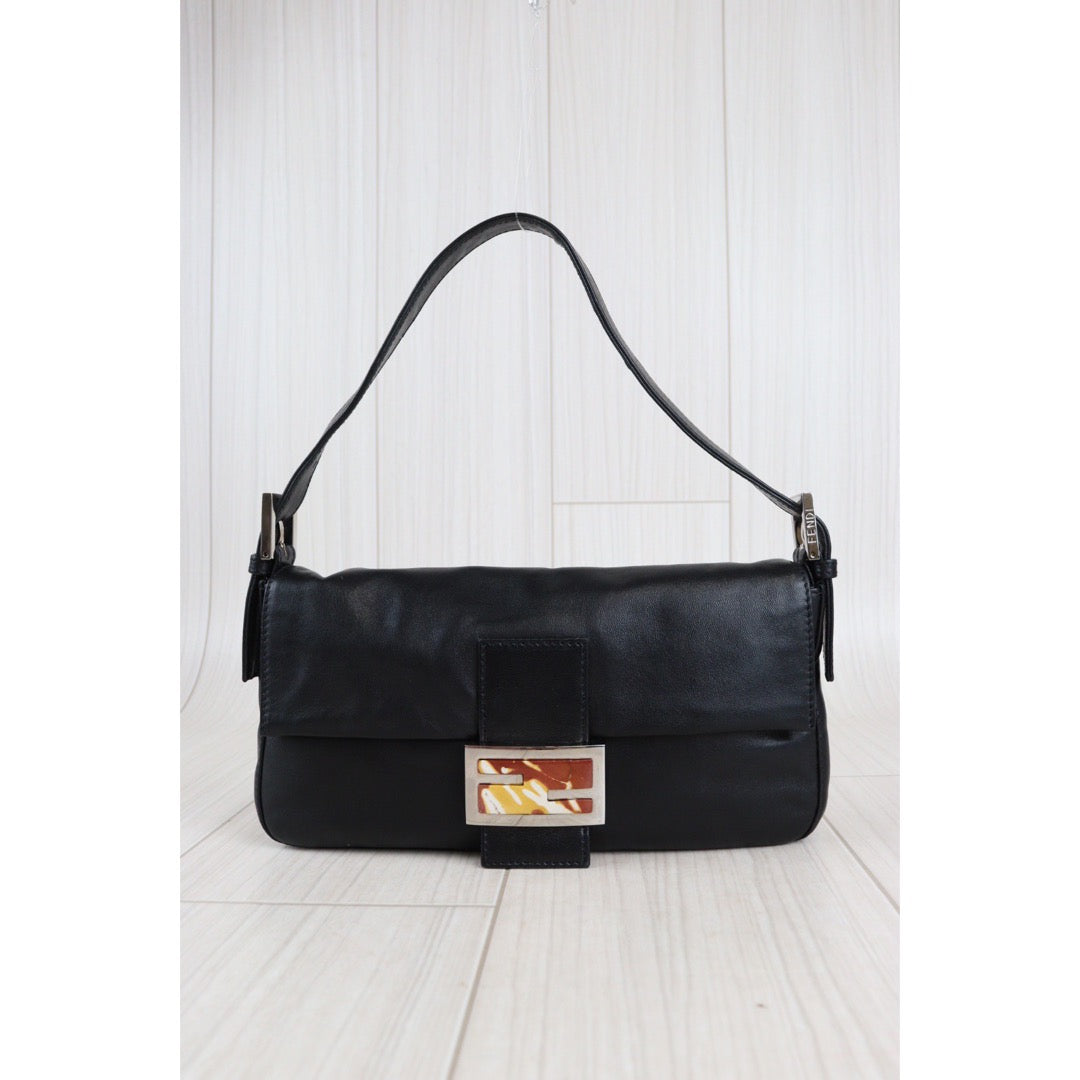 Rank A｜ FENDI Lamb Leather Baguette Shoulder Bag ｜23041701