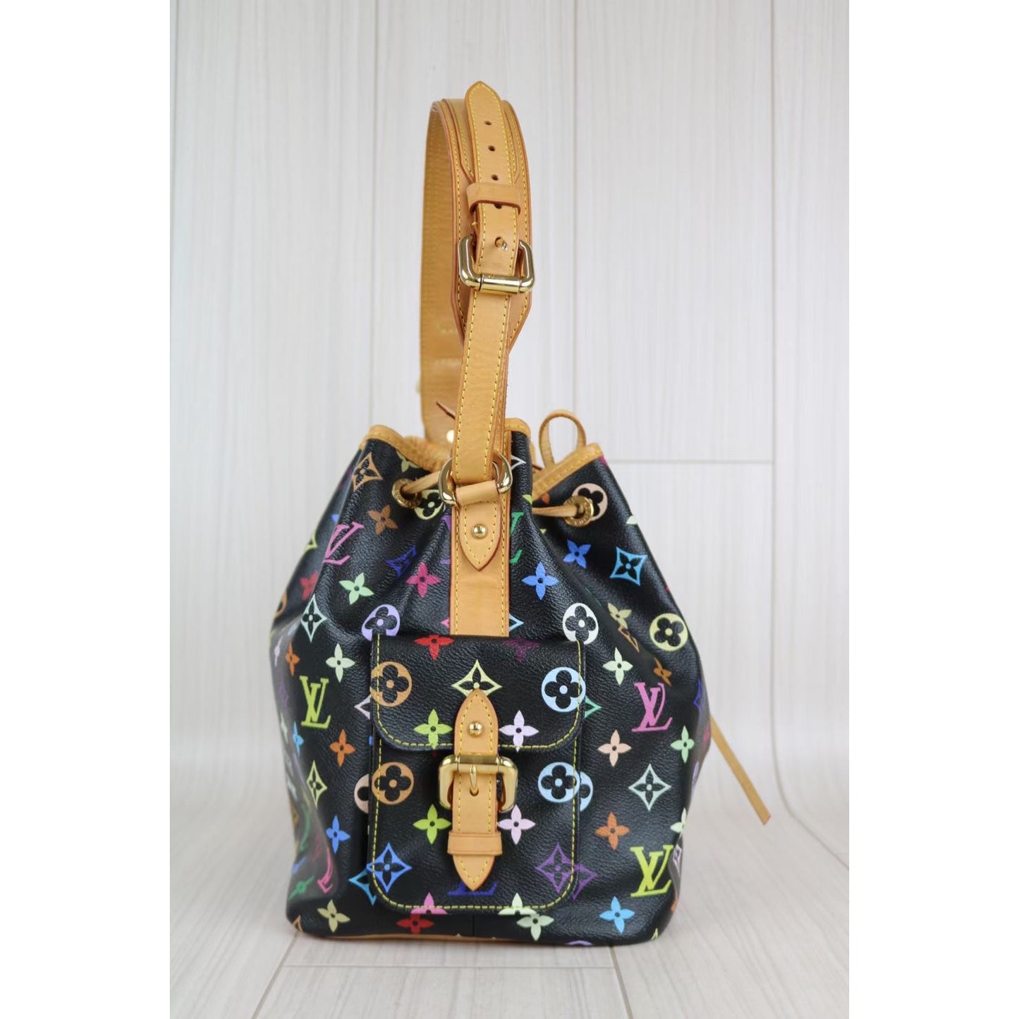 Rank AB ｜LV Monogram Multicolor Petit Noe Bronze Shoulder Bag ｜062418