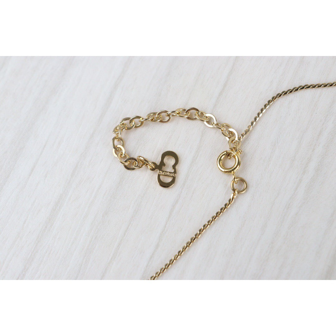 CHRISTIAN DIOR Nautical CD Gold Plated Chain Necklace – ATTICO ORO