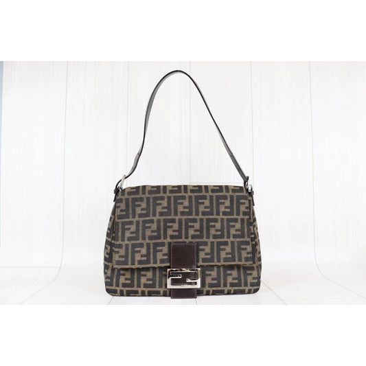 Rank A｜ FENDI Zucca Mamma Baguette Shoulder Bag ｜080204