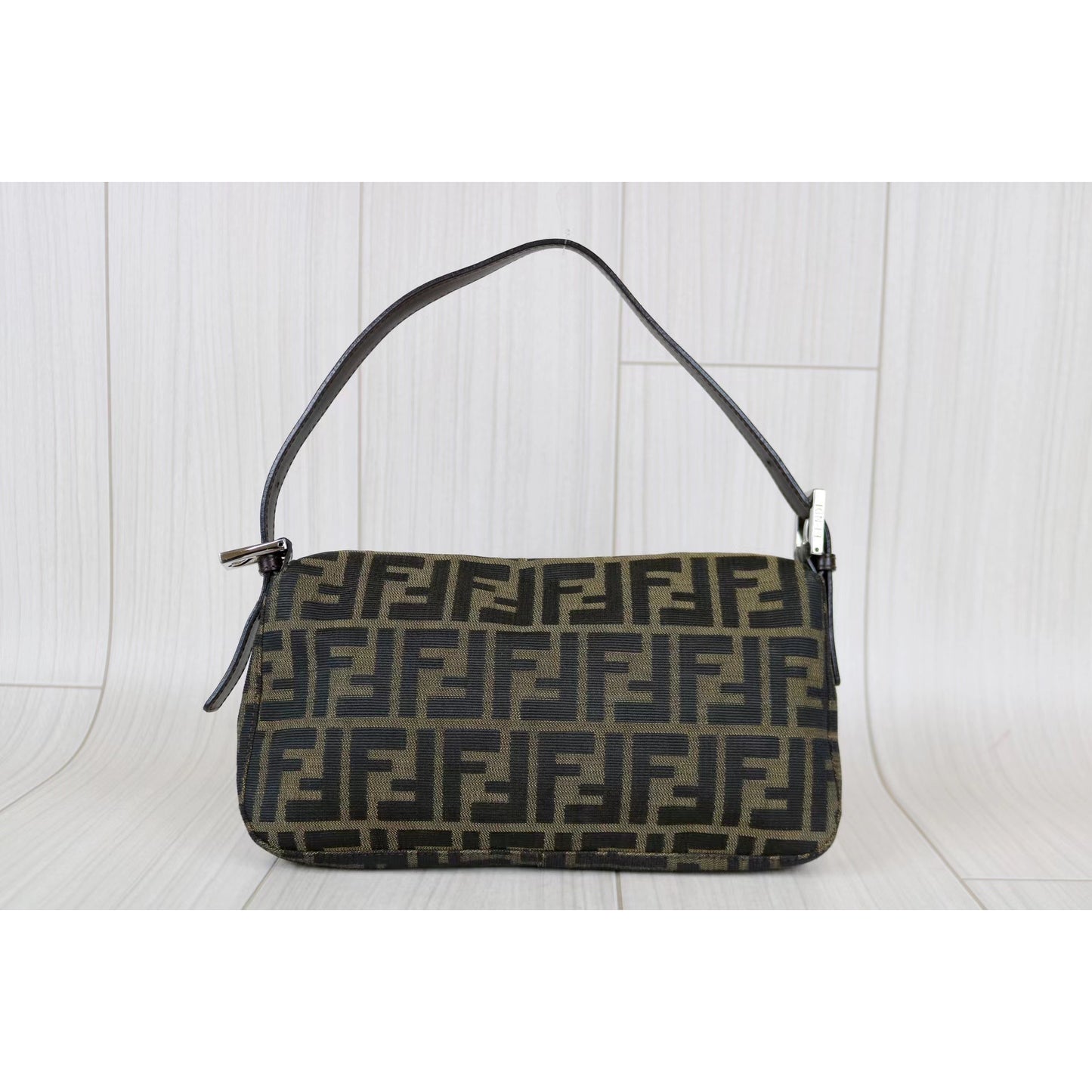 Rank AB ｜FENDI Zucca Mamma Baguette Shoulder Bag ｜031205