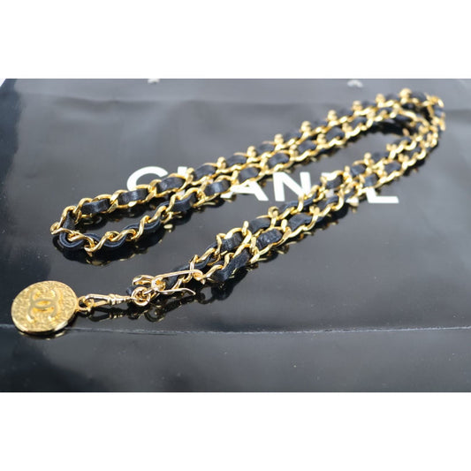 Rank A ｜ CHANEL Leather Chain Belt ｜020907