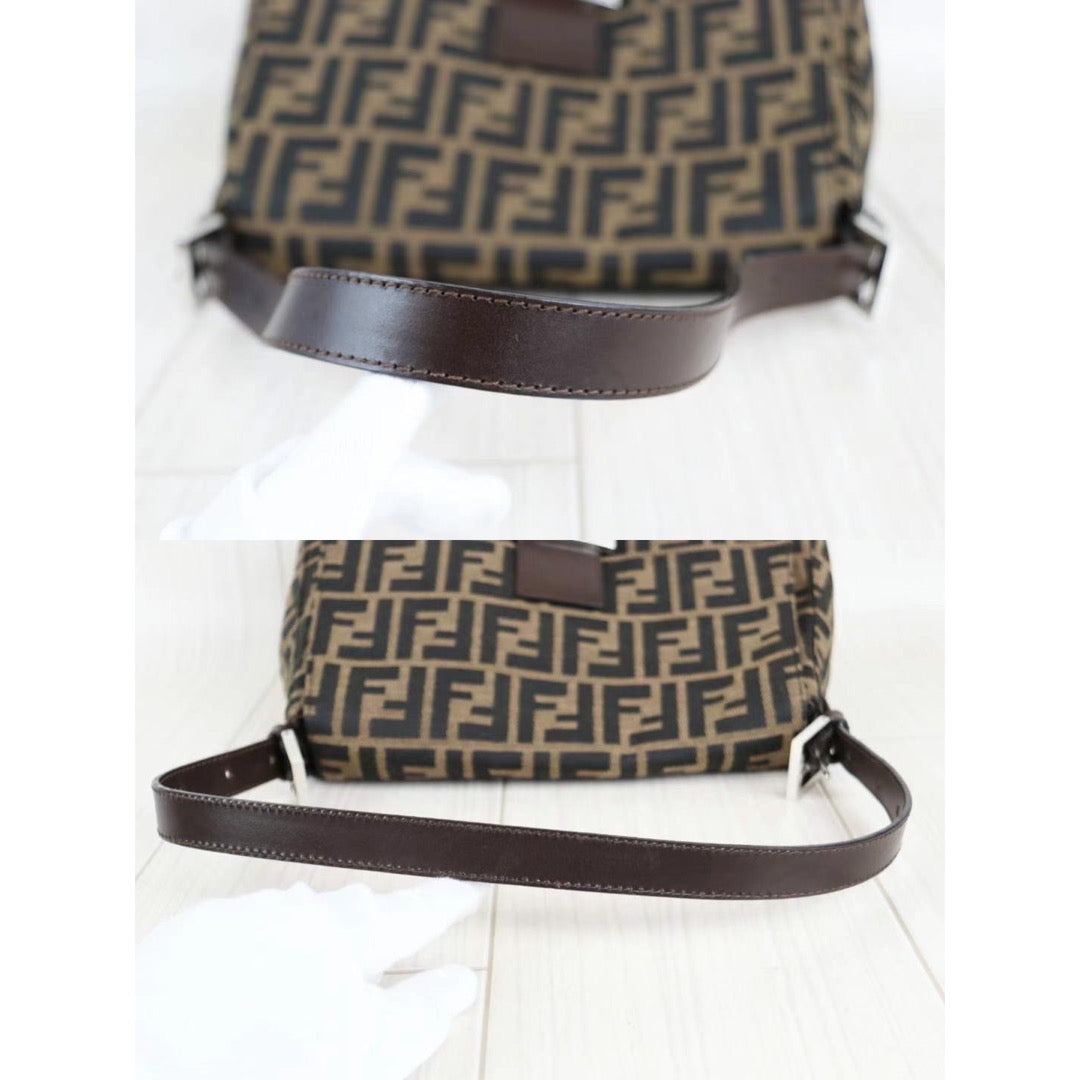 Rank A｜ FENDI Zucca Mamma Baguette Shoulder Bag ｜22120507