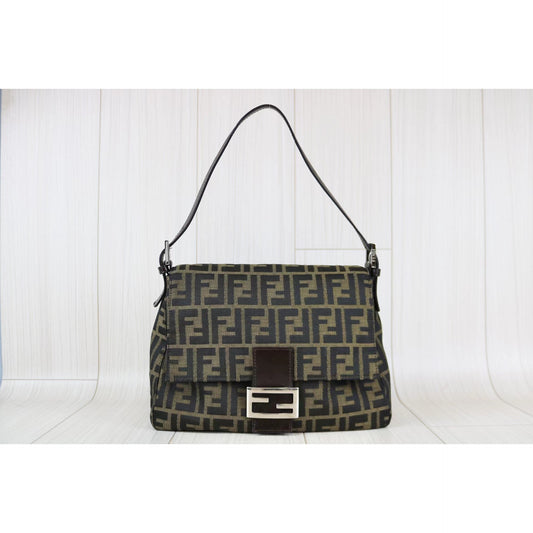 Rank A｜ FENDI Zucca Mamma Baguette Shoulder Bag ｜060702