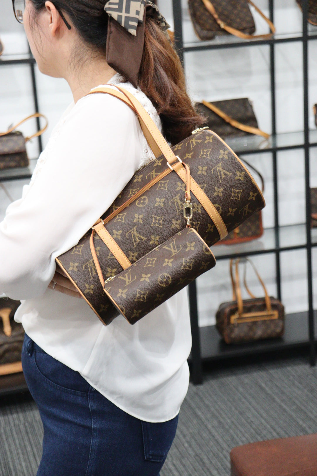 Rank A ｜ LV Monogram Papillon 30 Handbag ｜23040605