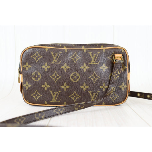 Rank AB｜LV Monogram Pochette Marley Bandolier Shoulder Bag｜082603