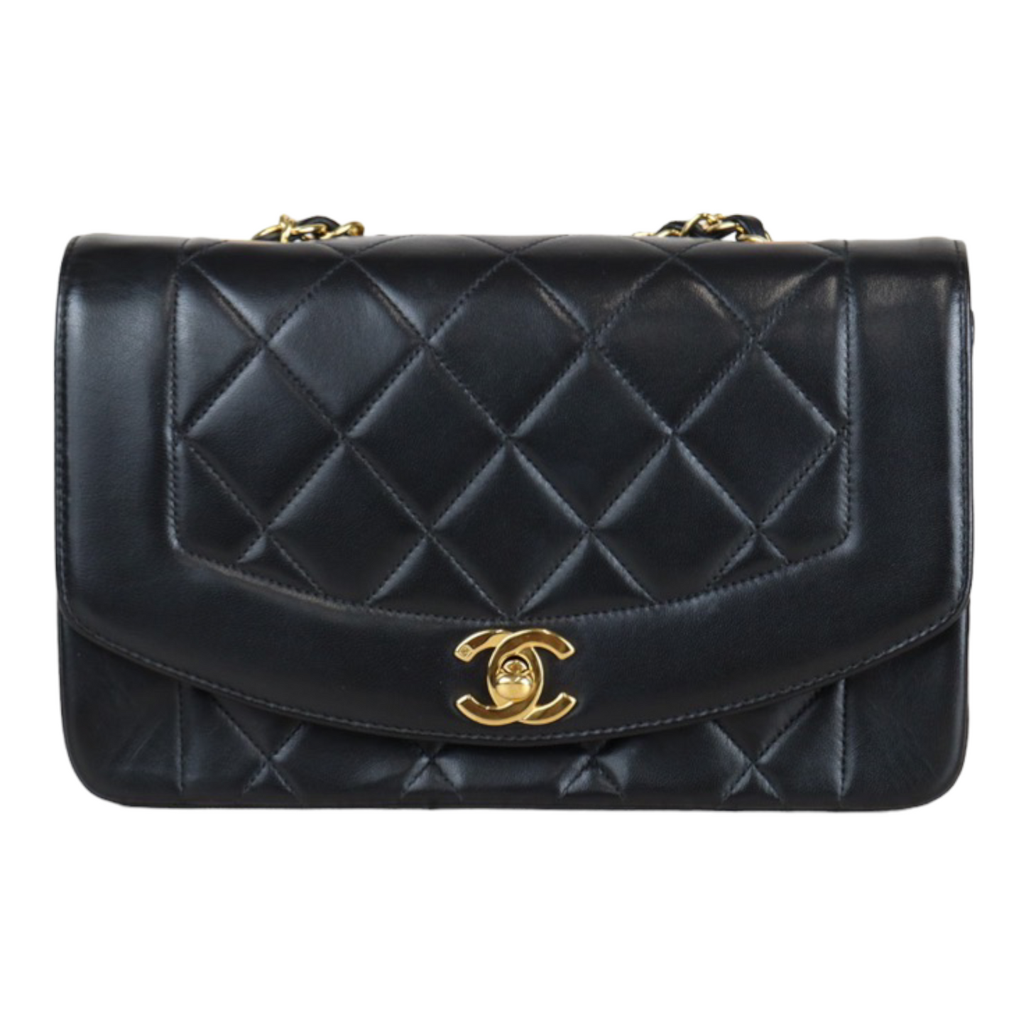 Rank A ｜ CHANEL Matrasse Diana 22 Lamb Skin Double Flap Double Chain Bag ｜22102804