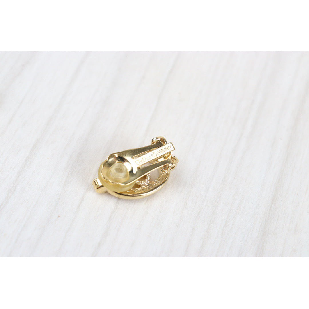 Rank SA ｜ Dior Earring Gold Rhinestone｜22120107