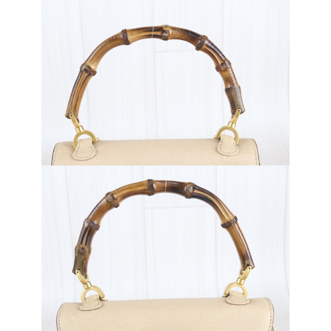 Rank A ｜ GUCCI Vintage Bamboo Hand Bag ｜23020703