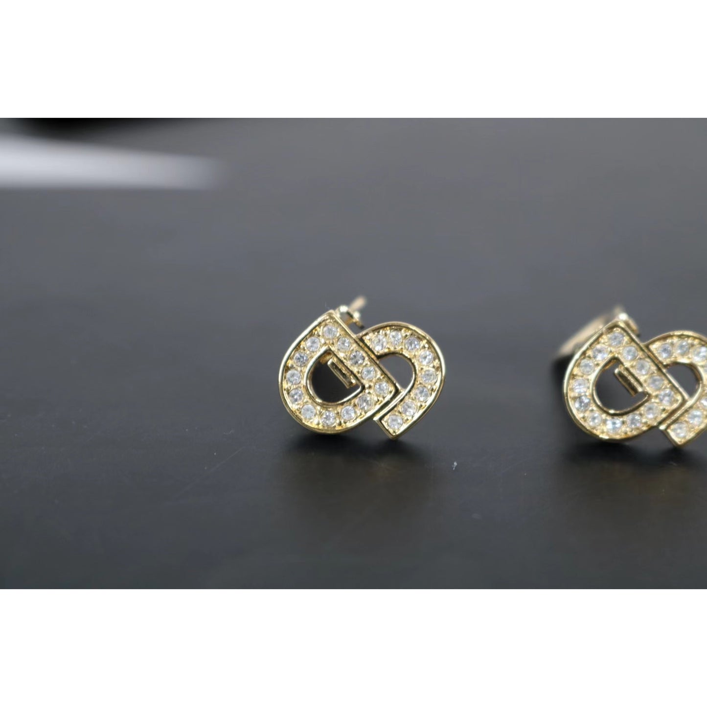 Rank A ｜ Dior Earring Necklace Set Gold｜063009