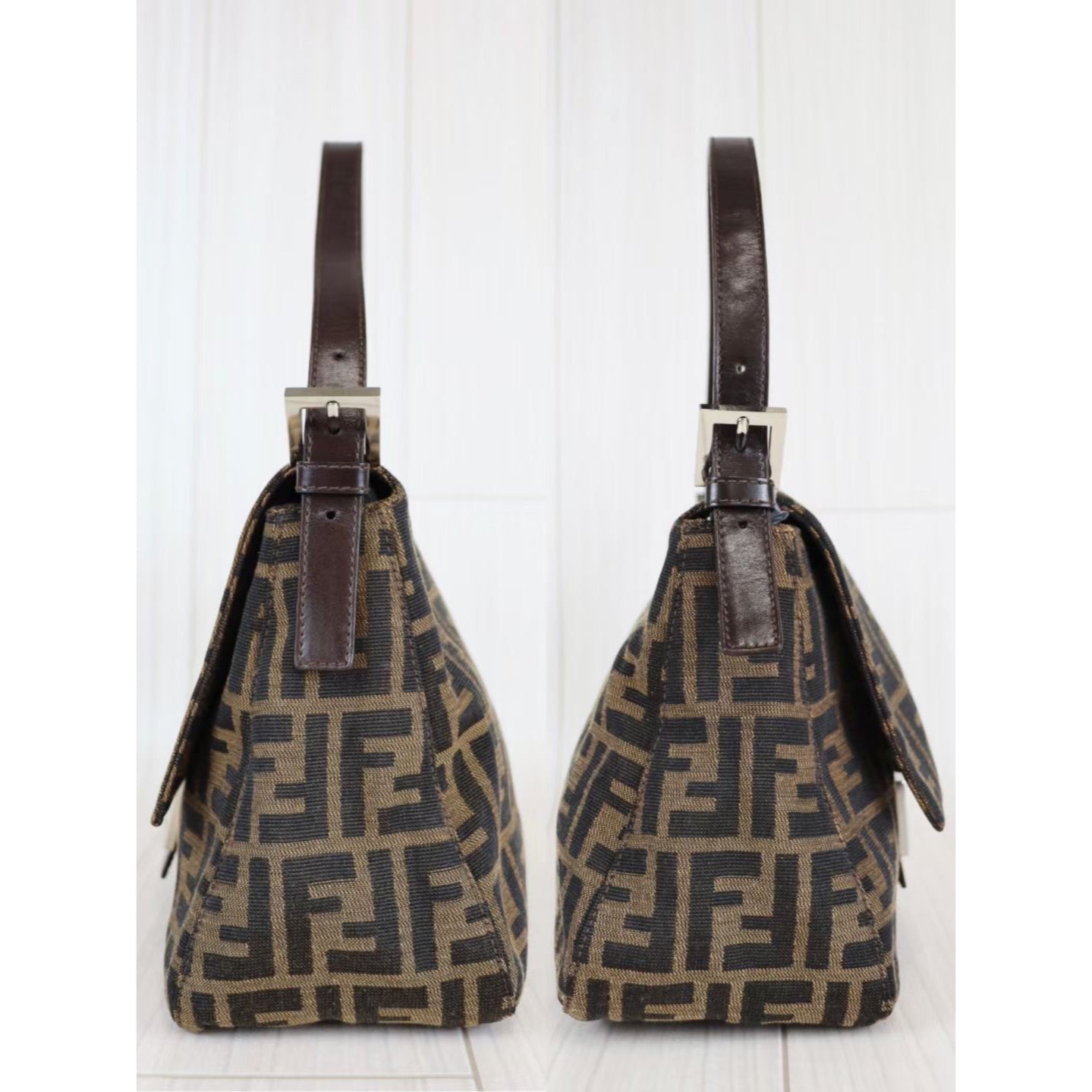 Rank A｜ FENDI Zucca Mamma Baguette Shoulder Bag ｜072005