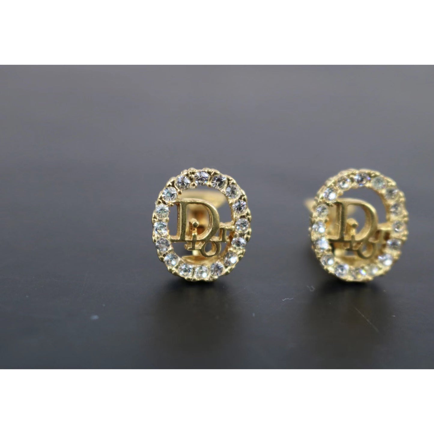 Rank SA ｜ Dior Earring Gold Rhinestone｜061707