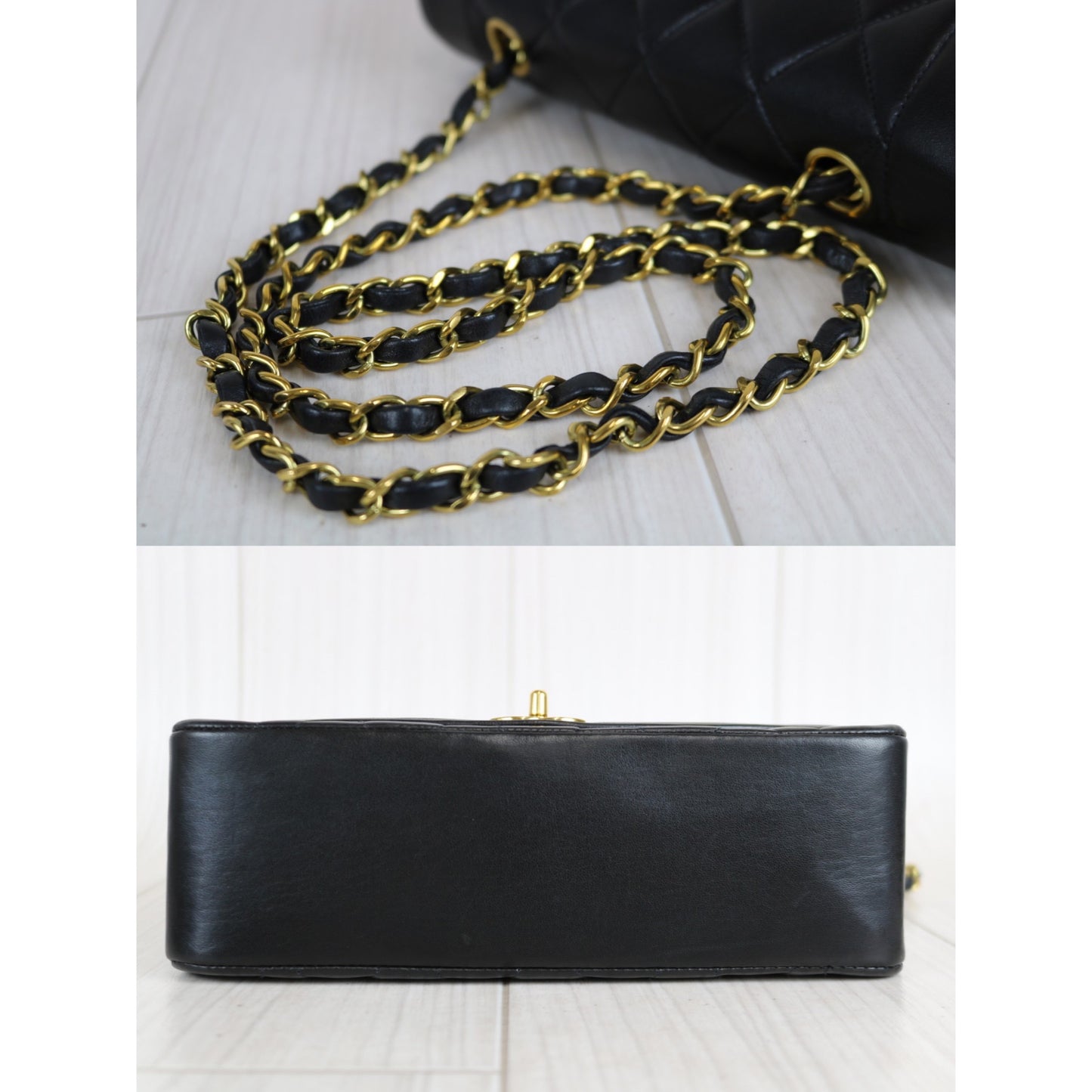 Rank A ｜ CHANEL Matrasse Diana Lamb Skin Double Flap Double Chain Bag ｜032925