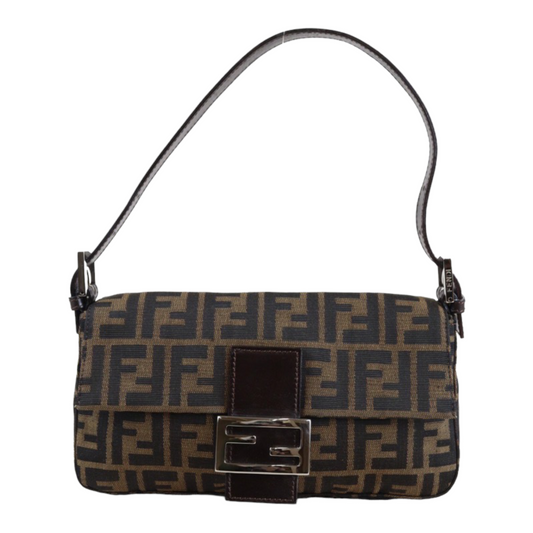 Rank A ｜ FENDI Zucca Mamma Baguette Shoulder Bag ｜23011703