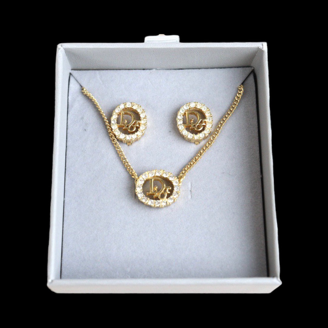 Rank SA ｜ Dior Necklace Earring Set Rhinestone｜23042114