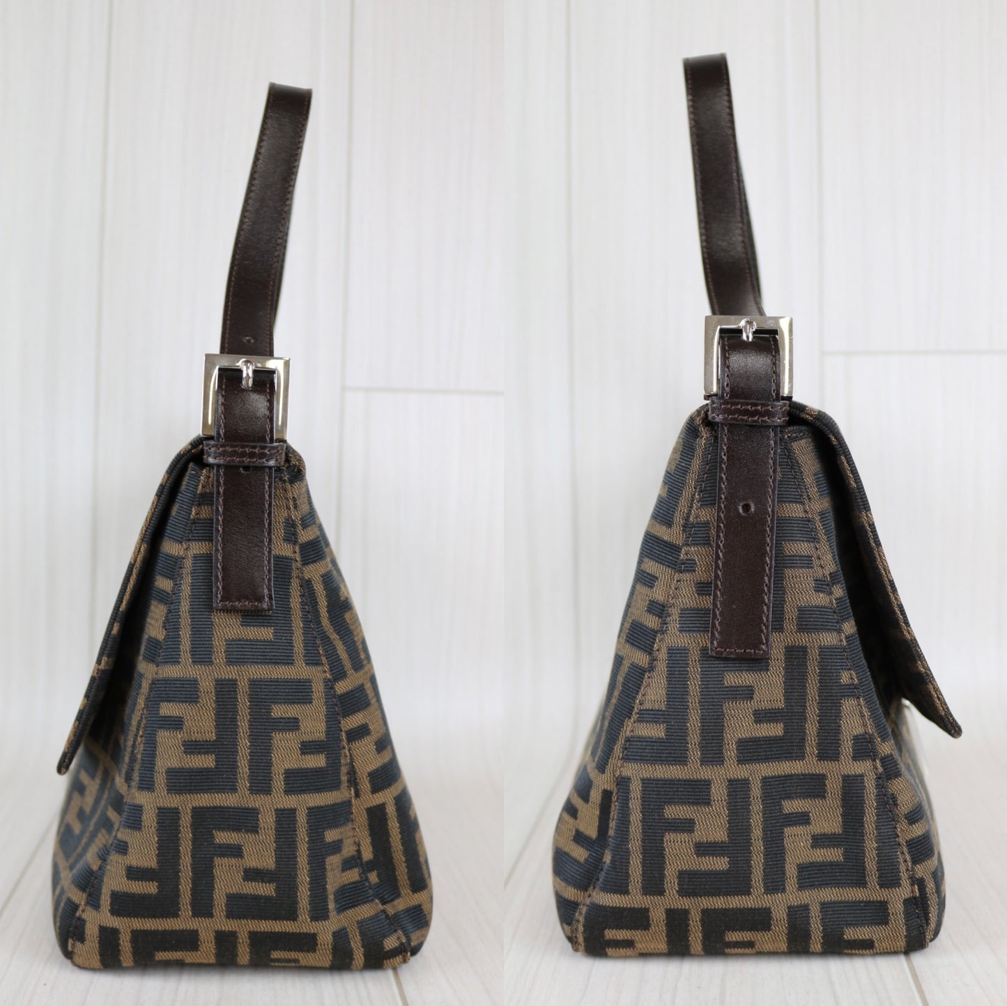 Rank A ｜ FENDI Zucca Mamma Baguette Shoulder Bag 060214