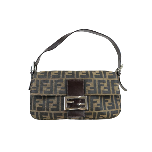 Rank A ｜ FENDI Zucca Mamma Baguette Shoulder Bag ｜070207