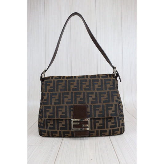 Rank A｜ FENDI Zucca Mamma Baguette Shoulder Bag ｜23032404