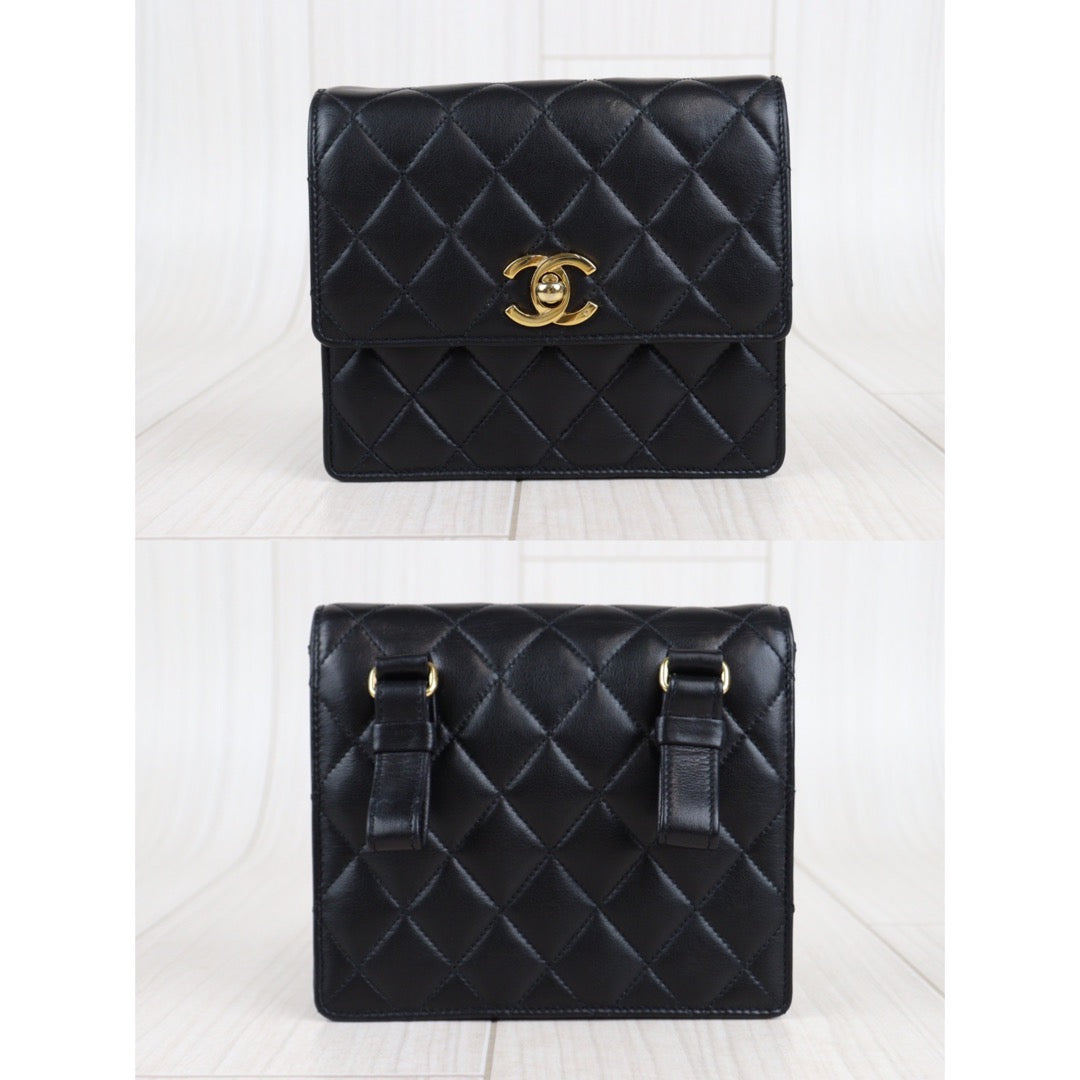 Rank A ｜ CHANEL Matrasse Lambskin Waist Bag｜23042210