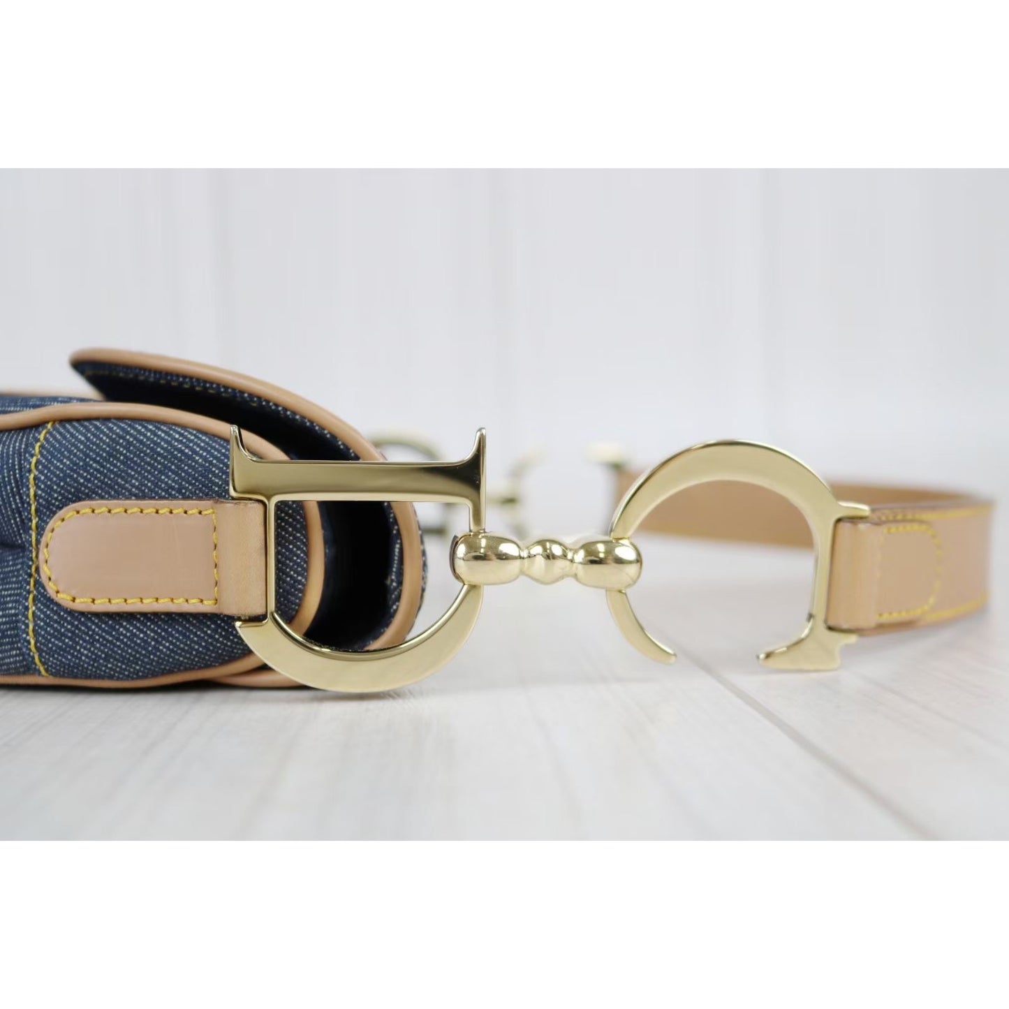 Rank A ｜ Dior Trotter Denim Saddle Bag ｜040803